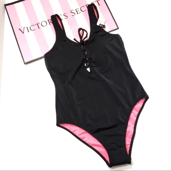 PINK Victoria's Secret Other - VS LACE-UP ONE PIECE SWIM SUIT Small